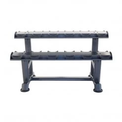 Physical Company Horizontal Dumbbell Rack With Saddles - Holds 6 Pairs Dumbbell Racks