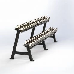 Trigon Fitness Trigon Hex Dumbbell Rack Rubber Hex Dumbbells