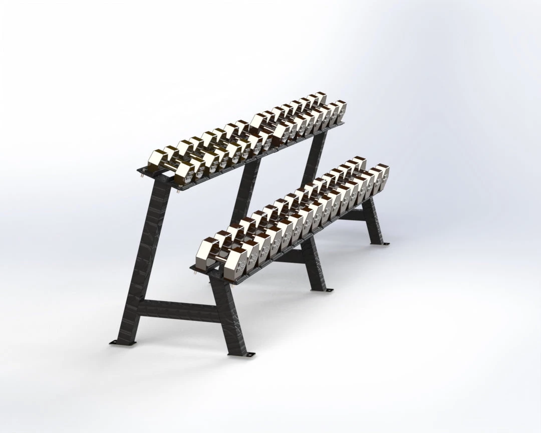 Trigon Fitness Trigon Hex Dumbbell Rack Rubber Hex Dumbbells