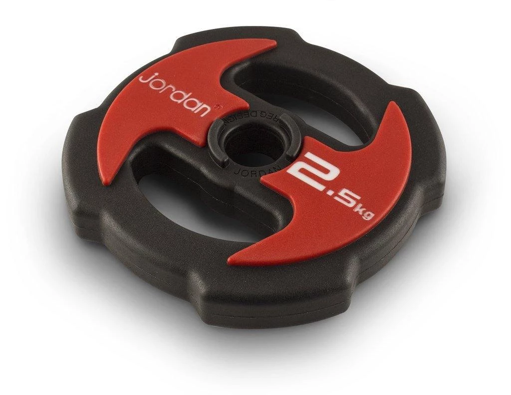 Jordan Ignite V2 Urethane Studio Barbell Plates - Red/Black