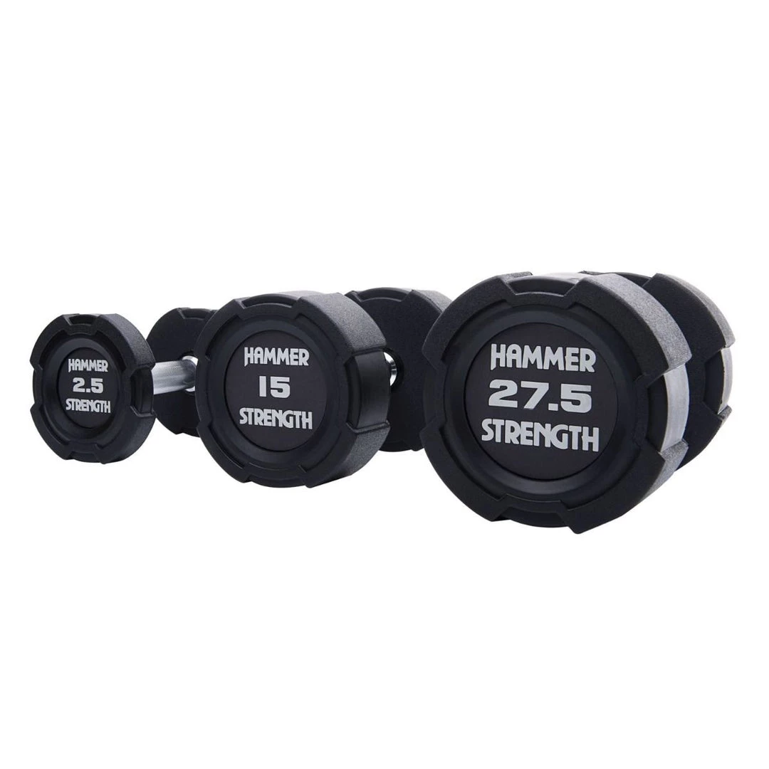 Hammer Strength Premium Rubber Dumbbells - Pairs