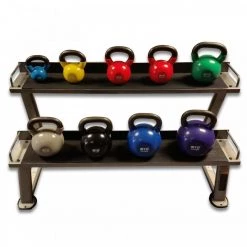 MYO Strength Vinyl Coated Kettlebell - Complete Set With Rack (9 Bells + 1 Rack)