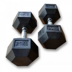 MYO Strength Rubber Hex Dumbbells - Pairs