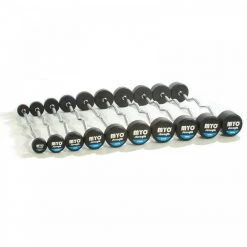 MYO Strength Rubber Barbell With PU End Cap - 10kg - 50kg EZ (10 Bar Set)