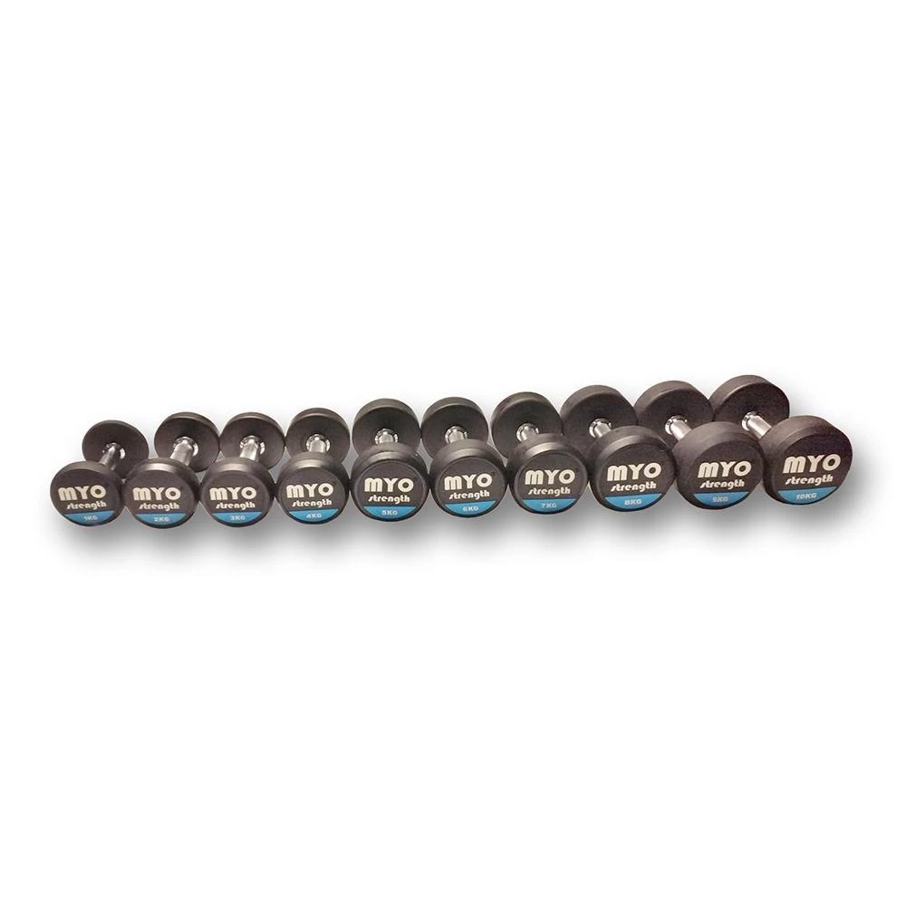 MYO Strength Rubber Dumbbells Set (2.5-20kg)