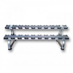 MYO Strength Dumbbell Rack - 10 Pair 2 Tier With Stirrups
