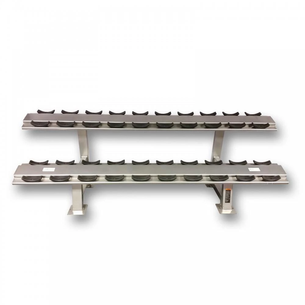 MYO Strength Dumbbell Rack - 10 Pair 2 Tier Premium With PU Stirrups