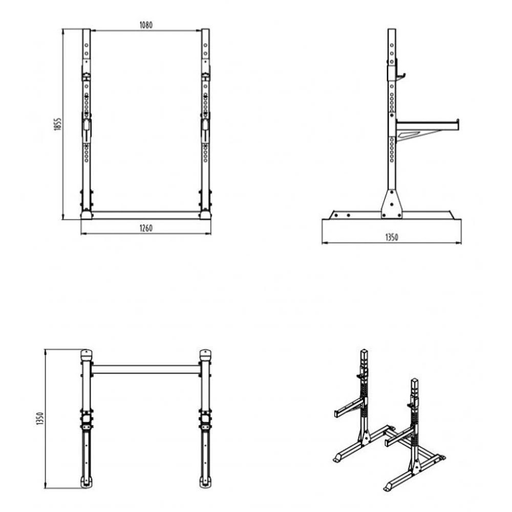 Primal Strength Monster Squat Stands (Matte Black)