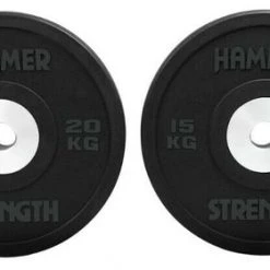 Olympic Disc Sets Hammer Strength Premium Rubber Bumper Plate Set - 140kg