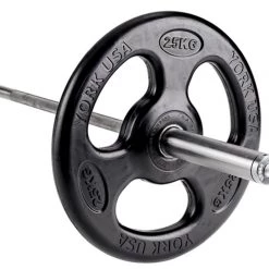 York Fitness York Olympic Iso-Grip Rubber Individual Discs (Up To 25kg) Strength