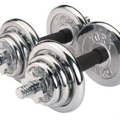 York Fitness 20 KG Chrome Dumbbell Set