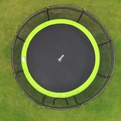 Rebo 8FT Base Jump Trampoline With Halo II Enclosure - 2020 Black Edition