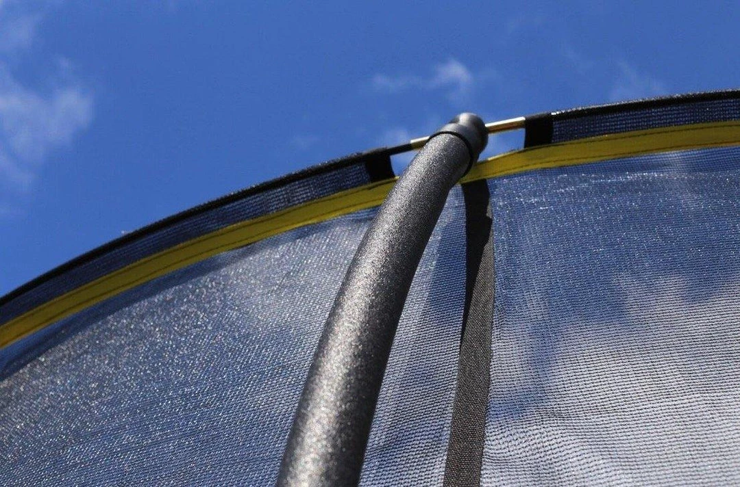 Rebo Base Jump 14FT Trampoline With Halo II Enclosure - 2020 Black Edition Leisure