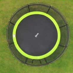 Rebo Base Jump 10FT Trampoline With Halo II Enclosure - 2020 Black Edition Leisure