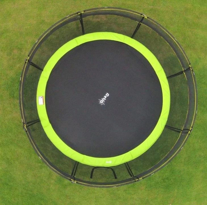 Rebo Base Jump 10FT Trampoline With Halo II Enclosure - 2020 Black Edition Leisure