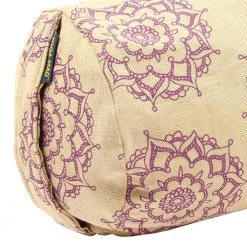 Yoga Mad Studio Fitness Mad Yoga-Mad Jute Patterned Buckwheat Bolster